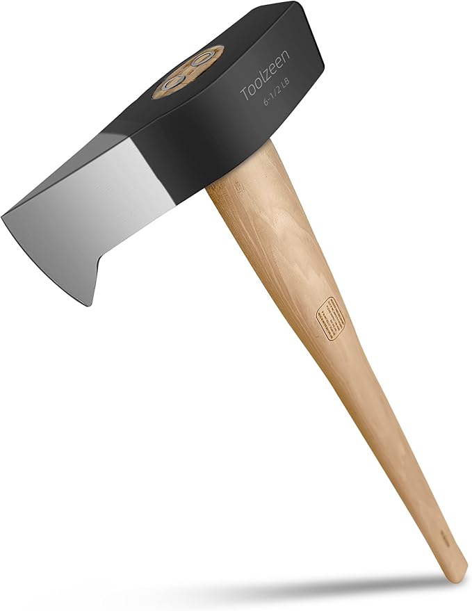 Splitting Maul- Wood Splitter Maul 6 1/2 lbs Head- Heavy Duty Wood Splitter Axe with 36 ergonomics Hickory Handle for HardwoodCampfiresFirewood(36inch Splitting Maul)