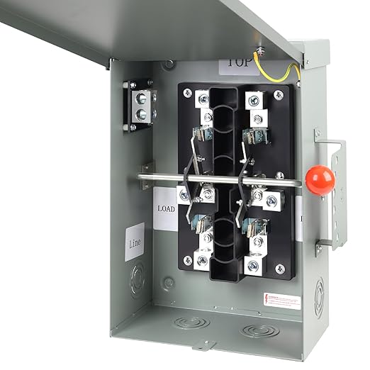 200 Amp Generator Transfer Switch Manual 48000W General Duty Double Throw Switch 120/240V Stronger&ampStability Meeting NEMA 3R Standards for Outdoor and Indoor Enlarged Enclosure for Easy Wirin