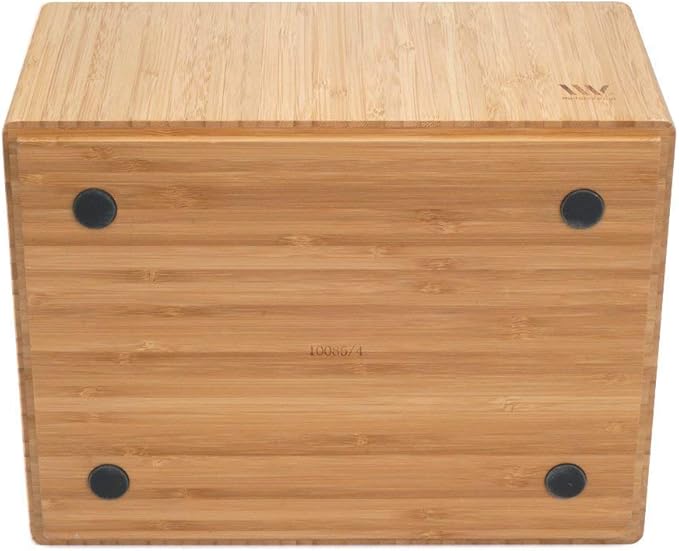 MobileVision Bamboo Storage Box PLUS LID COMBO 12”x 9”x 6” Durable Bin w/Handles For Clothes Shoes Arts &amp Crafts Closet &amp Office Shelf