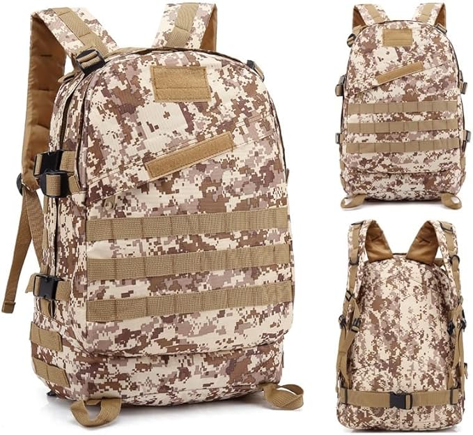 Tactical Backpack Military Molle Hiking 36-55L Camouflage outdoor sports bag desert digital color