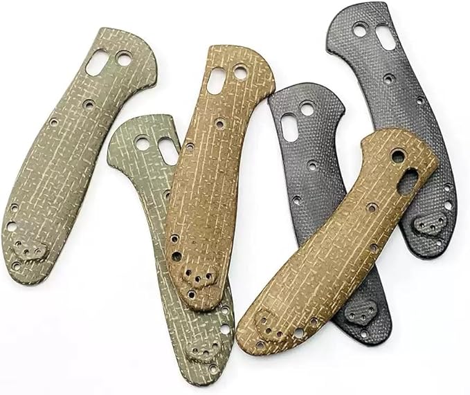 1 Pair Micarta Scales Replacement Fits for Griptilian 551 CNC Handle Patch with with 3 Sets Screws