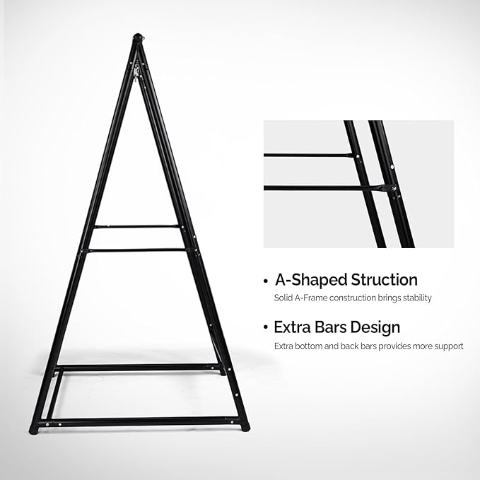 660 LB Capacity Hammock Stand Heavy Duty Steel Chair Stand with Stable Construction Weather-Resistant for Outdoor Patio Garden Balcony(Only Stand)