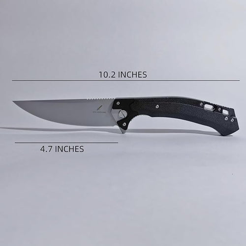 10 Inches Tactical Folding Knife - Multi-Functional Survival Knife for Camping Hunting Fishing Hiking | Outdoor &amp Emergency Preparedness Tool (GRAY)