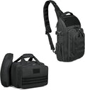 DBTAC Gun Case Bag Small Plus + DBTAC Tactical Large Shoulder Chest Pack (Black)