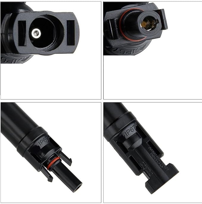 ACOPOWER 15A 4 Pair in-Line Diode Connector Solar Panel Cable Connectors