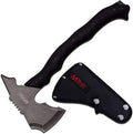 MTech USA MT-AXE13SW Camping Axe Stonewashed Black Stainless Steel Nylon Fiber Handle 14.5-Inch Overall