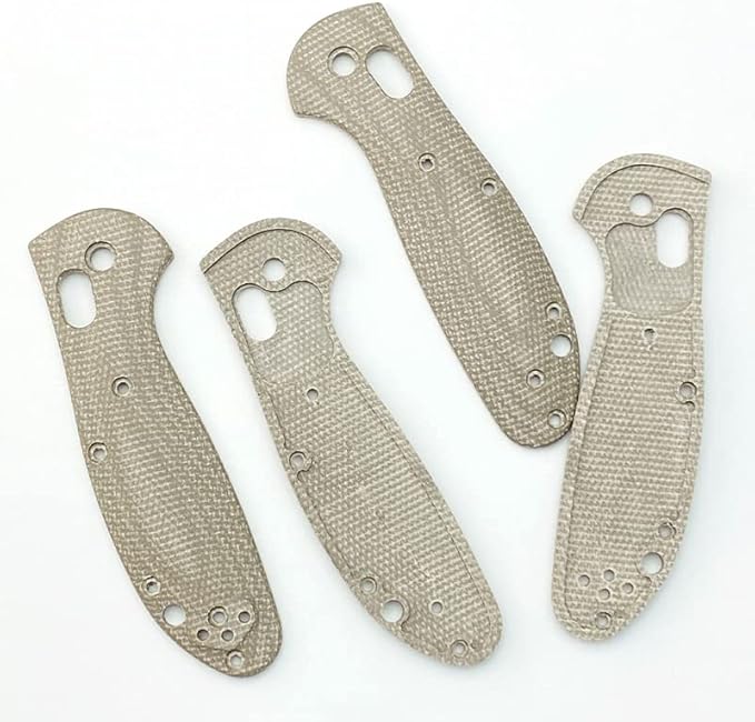 1Pair Micarta Scale with 3 Sets Screws Replacement Fits for Griptilian Mini 555 556 557 DIY Accessory