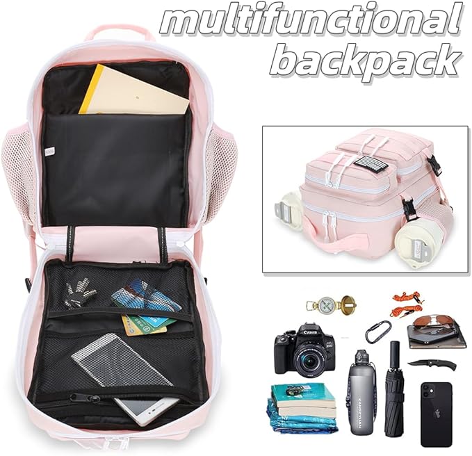 9L Mini Tactical Backpack for Men and Women Tactical Backpack Small for Hiking Small Tactical Bag（Pink）