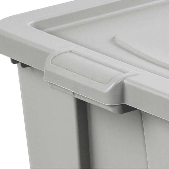 Sterilite 4 Pack Tuff1 Storage Tote Stackable Plastic Bin with Lid 30 Gallon