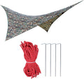 Portable Outdoor Hammock Tent Tarp Shelter Waterproof and Sunscreen Reinforced Nylon Webbing Lightweight and Easy to Carry 275x275cm for Camping Traveling and Fishing (Dead Leaf Camouflage)
