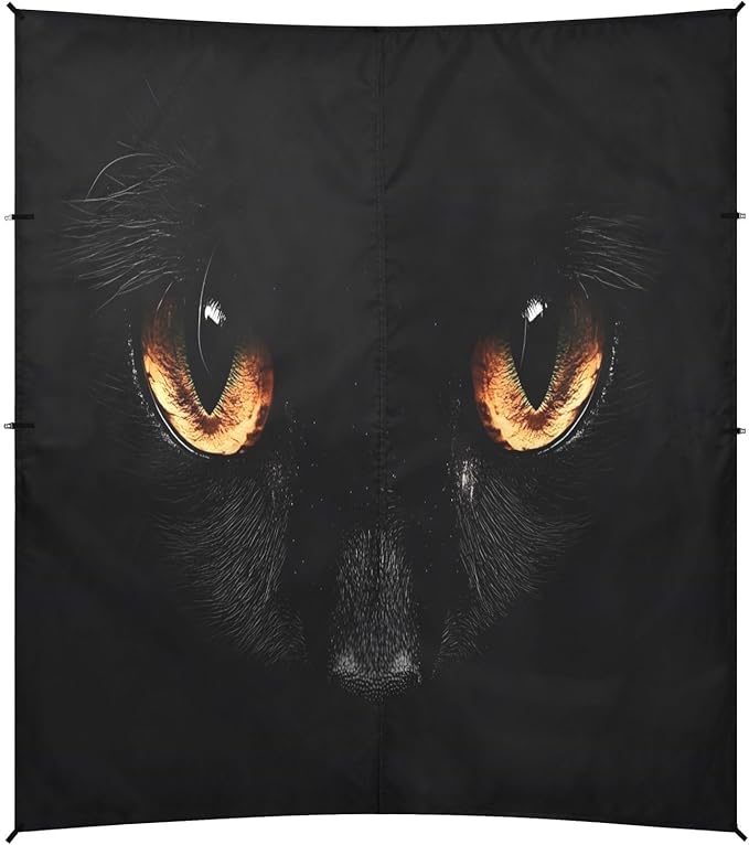 Black Cat Eyes Beach Tent Sun Shelter Set UPF50+ UV Protection 10.5 x 9.19 FT Camping Shade Canopy with Sandbags Sand Anchors Carrying Bag and Others