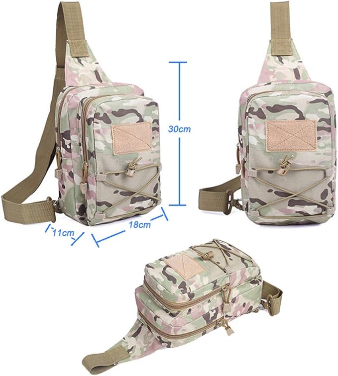 Sunnystacticalgear Outdoor Sports Hiking Sling Bag Shoulder Pack Camouflage Tactical Chest Bag - CP