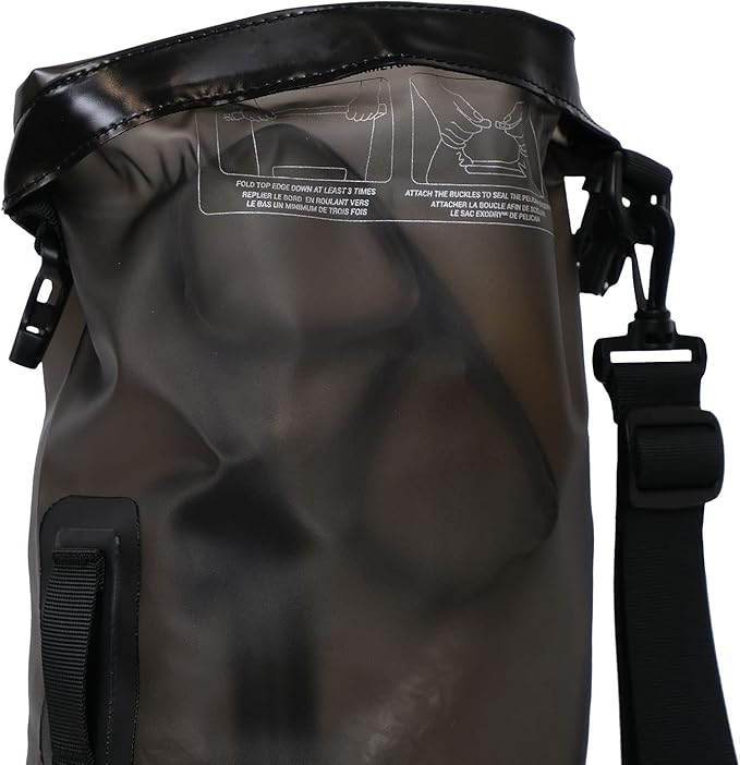 Pelican Waterproof Dry Bag - Exodry - Thick &amp Lightweight - Roll Top Dry Compression Sack Keeps Gear Dry for Kayaking Boating Beach Rafting Hiking Camping and Fishing