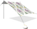 xigua Mardi Gras Beach Tent Sun Shelter with Carrying Bag - Silver Coated Oxford Fabric Beach Canopy for Beach Camping Fishing - Includes Windproof Ropes Sandbags &amp Stakes
