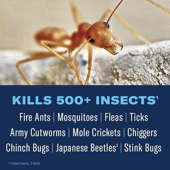 BioAdvanced 24 Hour Lawn Insect &amp Fire Ant Killer Concentrate 32 oz with BioAdvanced Home Pest Insect Killer Plus Germ Killer Ready-to-Use 24 oz