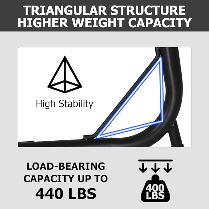 FDW Adjustable Hammock Chair Stand Hammock Stand Only Hanging Chair Stand Swing Chair Stand for Indoor/Outdoor Patio Yard