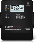 LNEX Solar Charge Controller with Flush Mount Design 6 Stage Charging with LCD Display 12V/24V Auto PWM Controller 40A for LiFePO4 AGM Gel Flooded and Lithium Battery