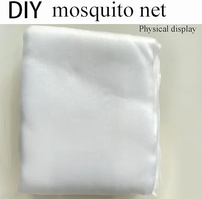 DIY Mosquito Net Screen Mesh Fabric White Customizable Size Fine Mesh for Outdoor Protection (19.68' x 19.68')