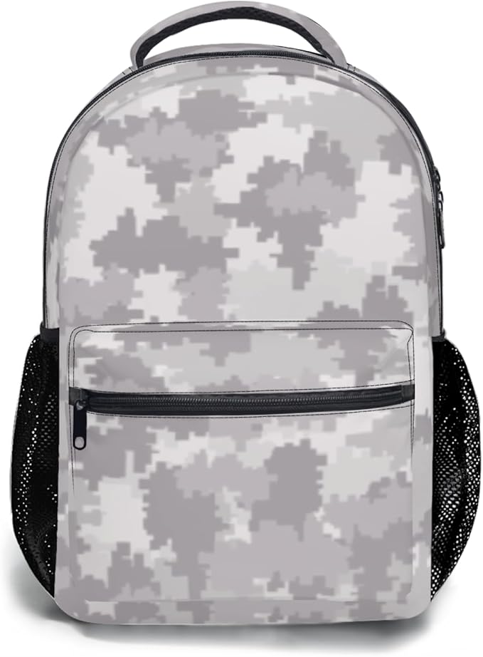 Boys Camo School Backpack Tactical Style Lightweight Bookbag 17.32 x 12.59 x 5.9 Inch for Ages 10 to 14 Middle School Students Durable Backpack for Back to School Daily Use
