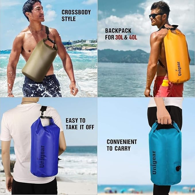 Unigear Dry Bag Waterproof Floating and Lightweight Bags for Kayaking Boating Fishing Swimming and Camping with Waterproof Phone Case