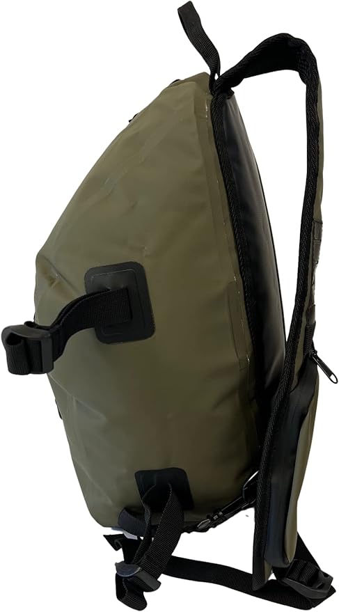Sling Pack Fully Waterproof Dry Bag - Airtight Scentproof Submersible for Fly Fishing Hiking Hunting Camping Kayaking Paddle Boarding &amp Daily Use Green