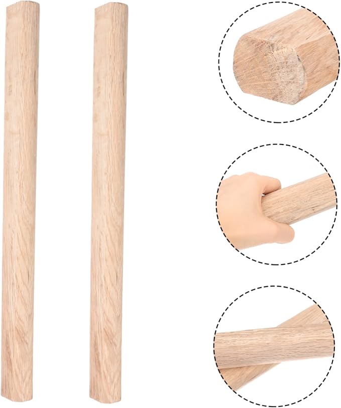 Mikikit 2Pcs Axe Handles Replacement Durable No Burrs Handle for Hatchet and Camping Axes Compatible with Axes Easy to Maintain Labor Saving Design