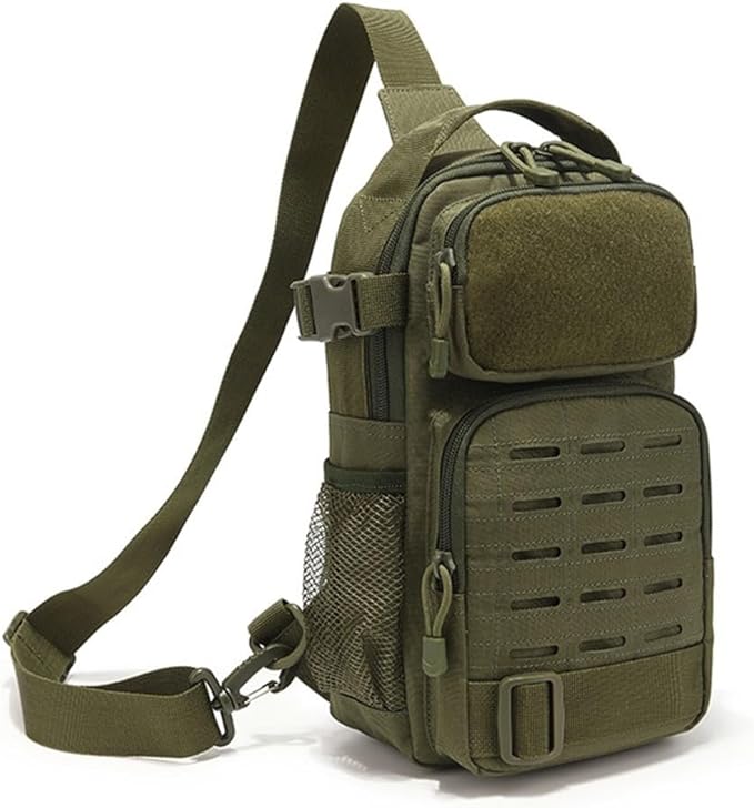 Tactical Sling Bag Adjustable Crossbody Bag Military Chest Bag for Outdoor Cycling Running Fishing Camping Climbing
