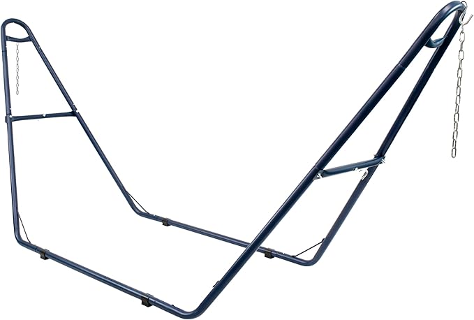 Sunnydaze Decor Universal Double Hammock Stand Only - 550-Pound Capacity - Heavy-Duty Hammock Stand for Outside - Fits 9 to 14 Foot Hammocks - Blue
