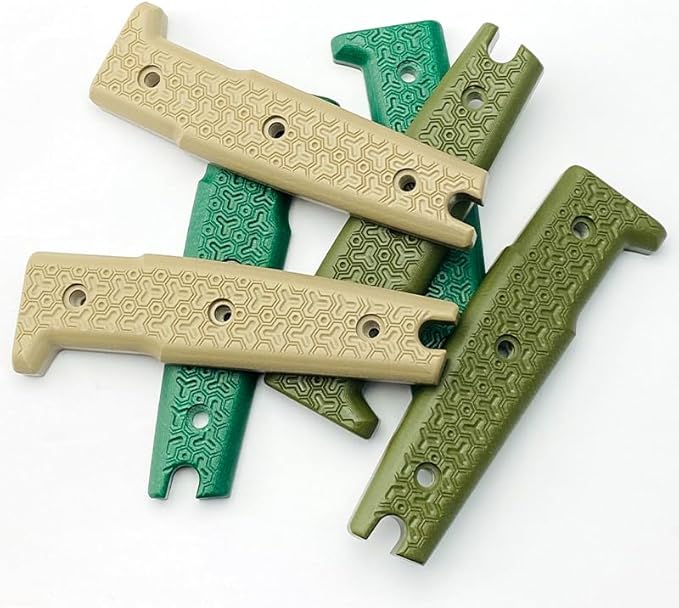 1 Pair G10 Scales Replacement with 4 Sets Screws Fit for Knife Handle DIY Accessory(Green)