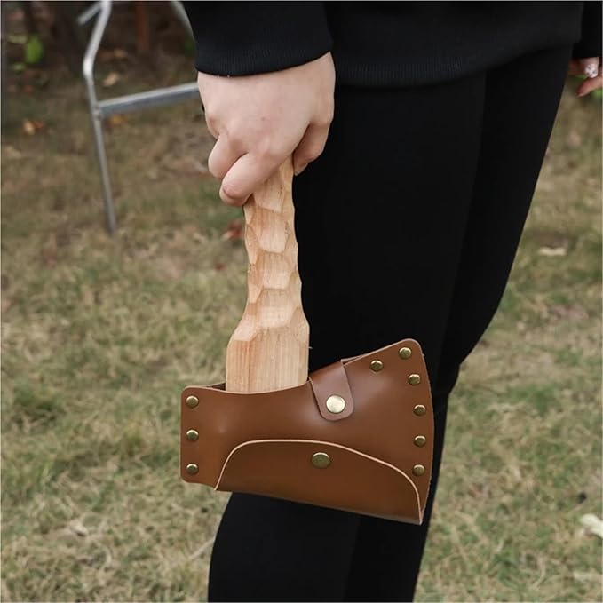 PU Leather Axe Sheath Multi-Size Axe Protective Cover Camping Accessory Essentials for Lumberjacks Working Outdoors for Outdoor Camping Blade Protection