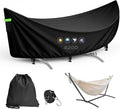 Hammock Cover Waterproof 420D Heavy Duty Hammock Stand Covers with Windproof Straps Sun Rain UV Dust Snow Protection Universal Cover Fits for 11-12Ft Stand Outdoor Patio