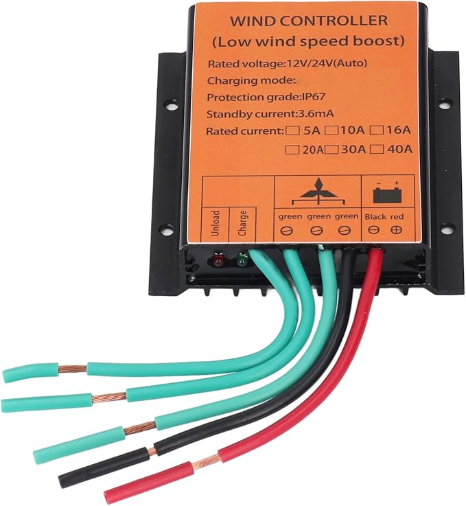 MPPT Wind Turbine Controller 12V/24V 40A Universal Wind Turbine Generator Controller 300W-1000W Boost Voltage Wind Power Regulator with Multi Protections