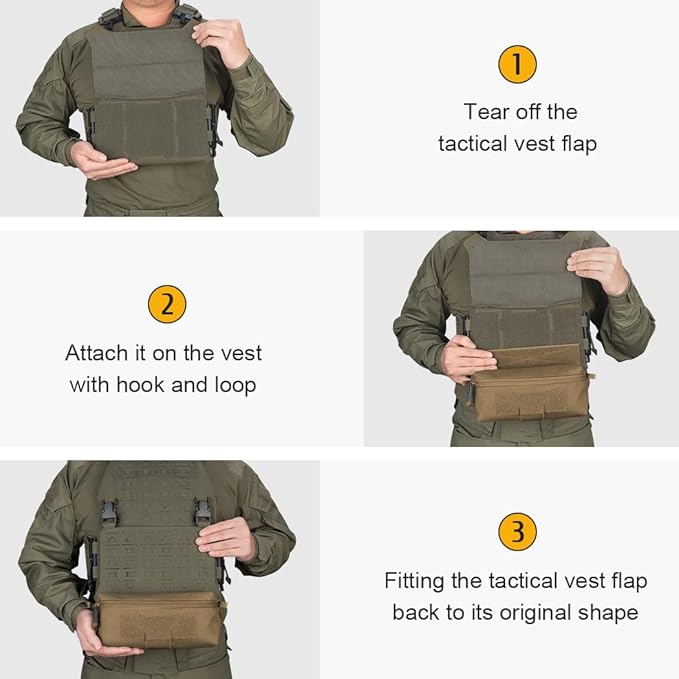 IDOGEAR Tactical Drop Pouch with Hook and Loop for JPC CPC AVS Vest Utility Tool Pouch Fanny Pack