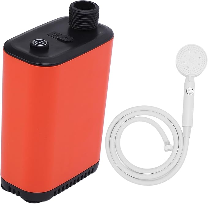 AYNEFY Portable Camping Shower Set – Rechargeable 2600mAh Battery Outdoor Shower for Camping Hiking &amp RV Use ABS Material Compact Waterproof Travel Shower System