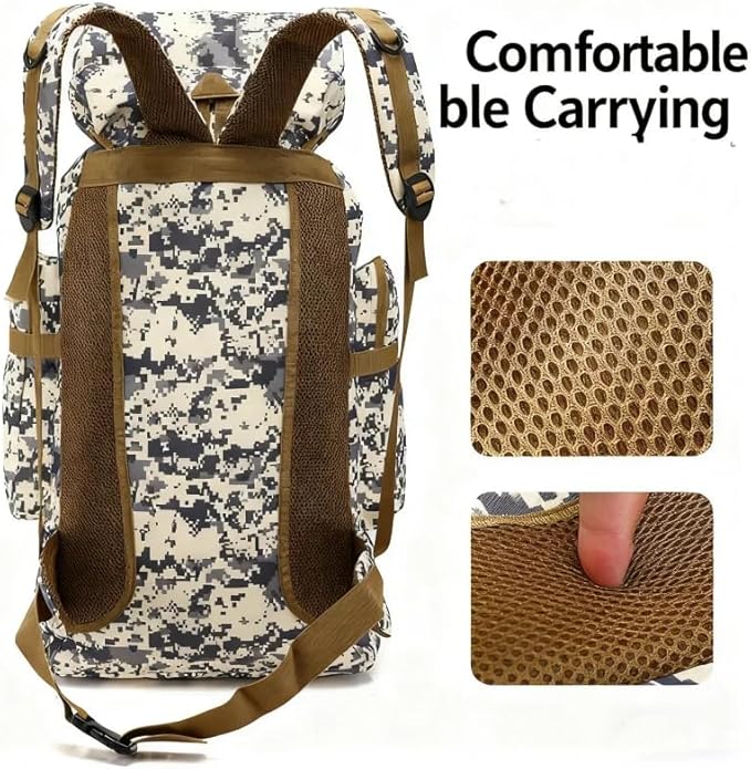 90L Camping Hiking BackpackMolle Military Tactical Rucksack BackpackWaterproof Lightweight Hiking Backpack (Green 90L)