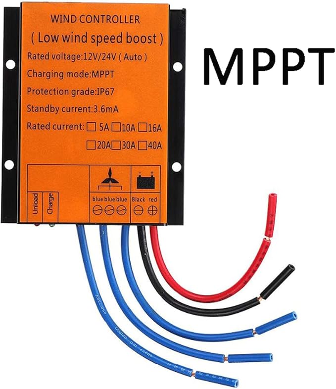 12000W No Noise Vertical Axis Wind Turbine Generator220V 12V 24V 48V Magnetic Levitation Turbine with MPPT Controller for Home Street Lighting(White)