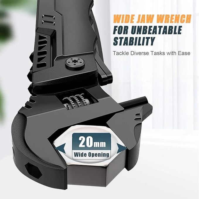 Hanboost Multi-Functional Wrench Set 12-in-1 &amp 19-in-1 EDC Pocket Tool for Outdoor Camping Cycling DIY Repairs – Compact Stainless Steel Multifunction Wrench (19-in-1)
