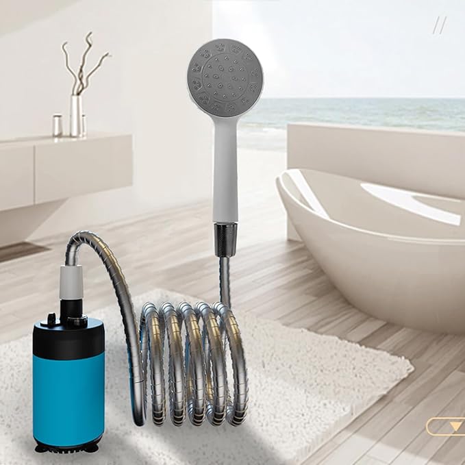 Camping Gear Portable Outdoor Shower Rechargeable Camping Shower Handheld Electric Shower for Camping Hiking Traveling