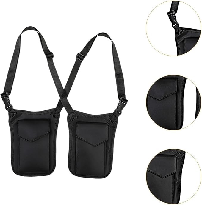 pistro Hiddens Underarm Shoulder Bag Portable Pack for Running Shopping Climbing Outdoor Lightweight Breathable Mesh Adjustable Straps- No Keychain Buckle