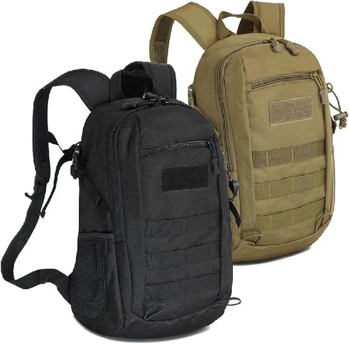 Compatible For Outdoor sports travel backpack camping fishing and hunting men's 15L waterproof tactical(Tan)