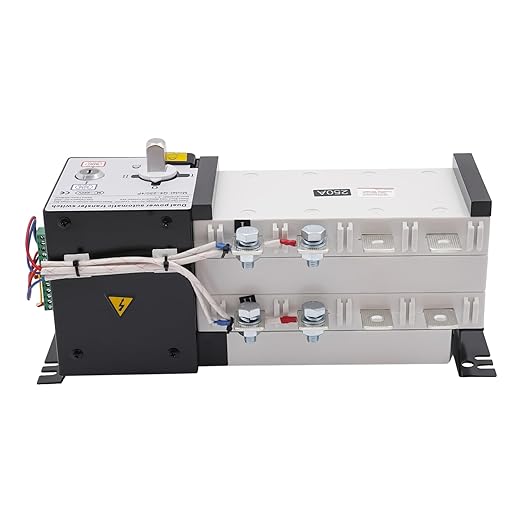 110V 250A Dual Power Industrial Automatic Transfer Switch 4P Dual Power Generator Changeover Switch for Hospitals High-Rise Buildings Shopping Malls Factories Support Manual/Auto Adjustment