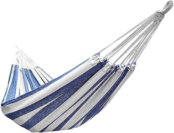 Portable Hammock Portable Patio Hammocks Canvas Hammock Multifunctional Travel Swing Bed for Outdoor Beach Garden Backyard for Backpacking Beach (Color : Blue)