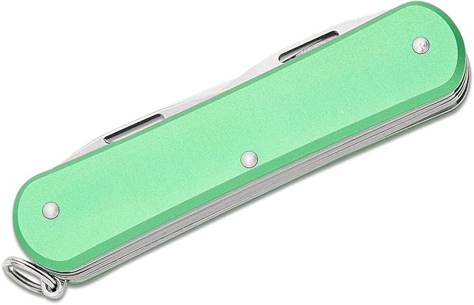 Fox Knives Vulpis FX-VP130-SF5 Slipjoint EDC Pocket Knife 5-in-1 Multitool - 2.17in Blade Hacksaw Bottle Opener Can Opener Scissors Flat Head Screwdriver - Every Day Carry (OD Green)