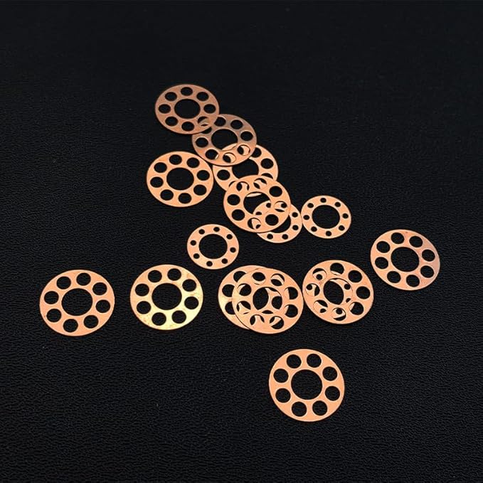 1 Set Custom CNC Brass Washer Gasket Replacement Fits for Chris Reeve Small Sebenza 21 DIY Making Accessory