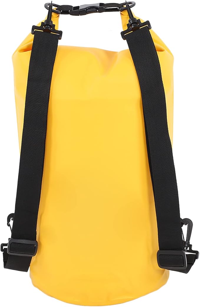 Dry Bag Camping Bag 20L Dry Bag Waterproof PVC Mesh Cloth Removable Lightweight Yellow for Boating Swimming Kayaking