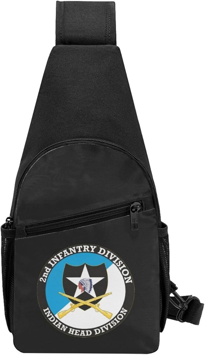 2nd Infantry Division with Rifles Chest Pack Leisure Shoulder Crossbody Chest Bag