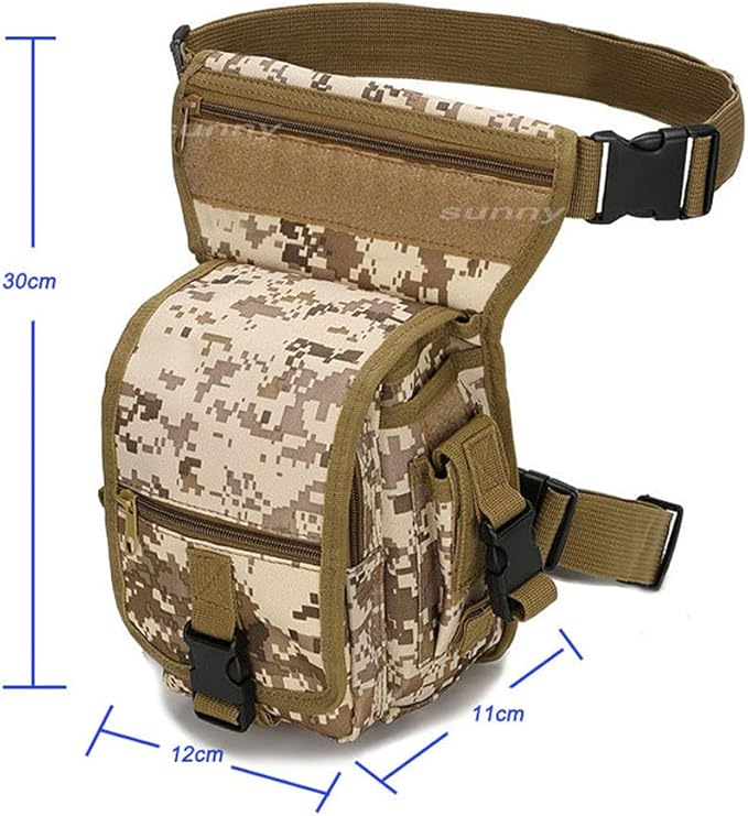 Outdoor Sports Hiking Versipack Camouflage Bag Tactical Leg Pack - Tan