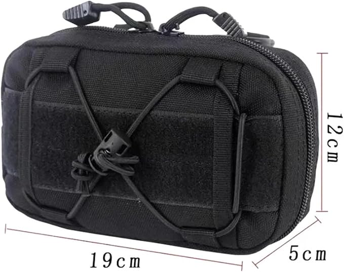 Molle Waist Bag Tactical Pouch First Aid Tool Gear Outdoor Sports Hunting Accessories(BK)