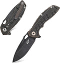 Eafengrow EF949 Folding Pocket Knife EDC D2 Steel Blade Titanium Alloy handle with Pocket Clip Fast Opening Ball Bearing Folder with Frame Lock For Outdoor Camping Travel