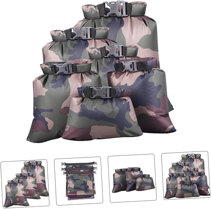 6pcs Dry Bag Backpack Storage Sack Camping Dry Sack for Sleeping Bag Clothing